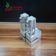 Custom made double oval hole punching unit